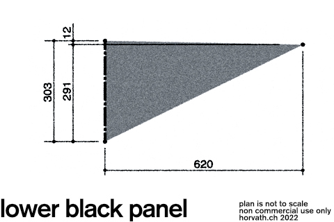Plan for the lower black panel of the kite
