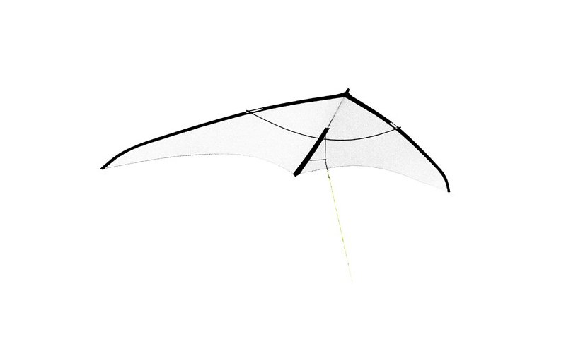 A white kite, studio shot.