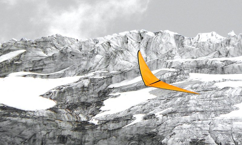 Kite over the Stein-Glacier, Susten.