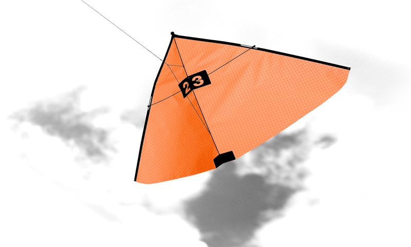 Kite in icarex fluo-orange-60.