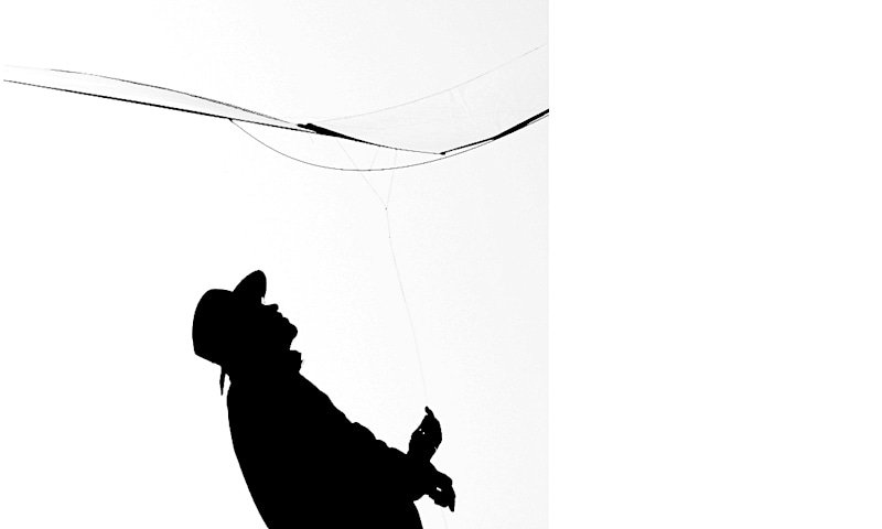 Martin Schob with his kite.