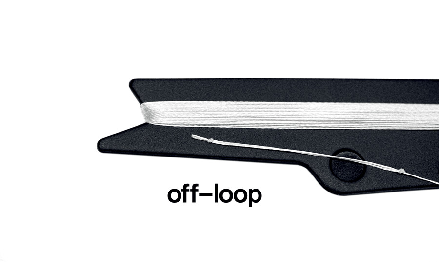 The off-loop at the end of the flying line.