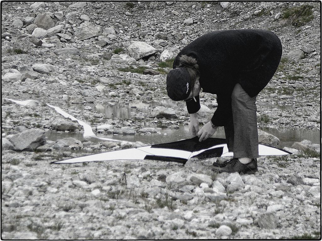 Thomas Horvath mit einem hybrid 200 Lizenz-Drachen.