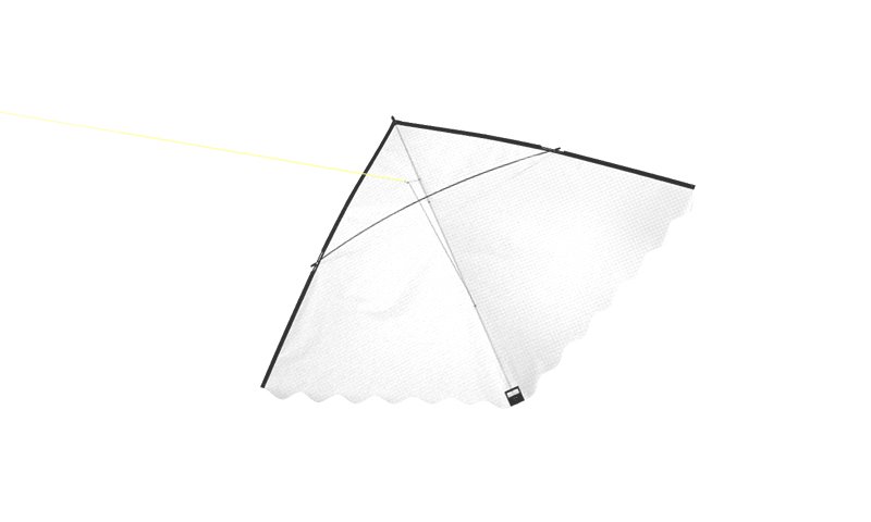 Front view of the typical minimal lightwind kite.