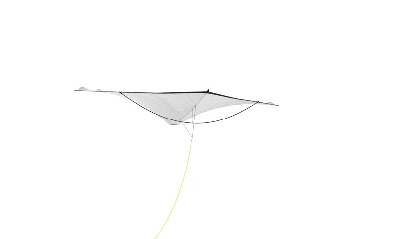 Studio shot of the kite, Icarex silver grey.
